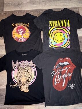 Band Tshirt Lot of 4- Small (10/12)